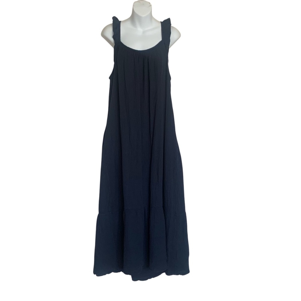 Charlotte Avery Gauzy Cotton Maxi Dress Size Large